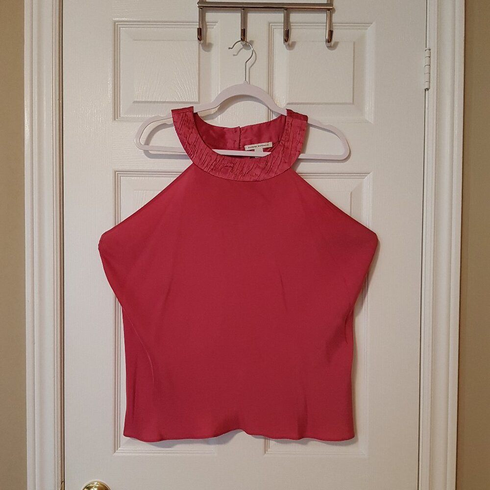 Banana Republic Women's Silky Top ~ Size L ~ Hot Pink ~ EUC ~